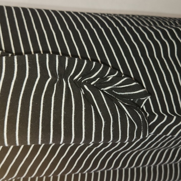 Garnet Hill Dress Tunic Striped 3/4 Sleeve Ruched Viscose Pullover Stretch Casua - Picture 6 of 13